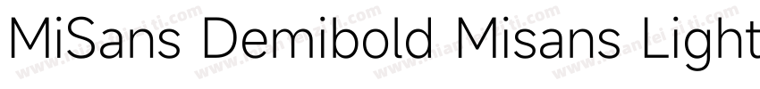 MiSans Demibold Misans Light字体转换